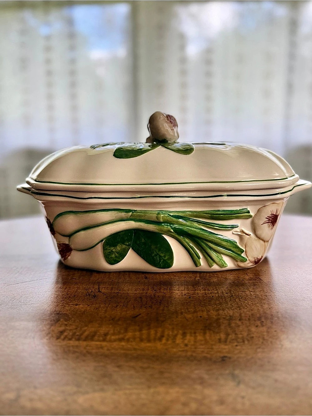 RARE Vintage Cottagecore Vietri Italian Tureen, Garden Harvest Casserole Dish 🥬✨